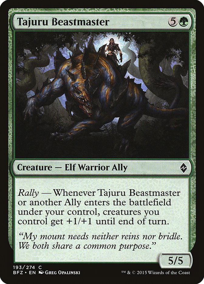 Tajuru Beastmaster [Battle for Zendikar] | Silver Goblin