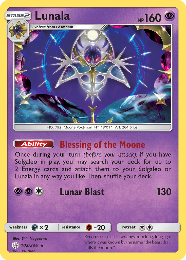 Lunala (102/236) [Sun & Moon: Cosmic Eclipse] | Silver Goblin