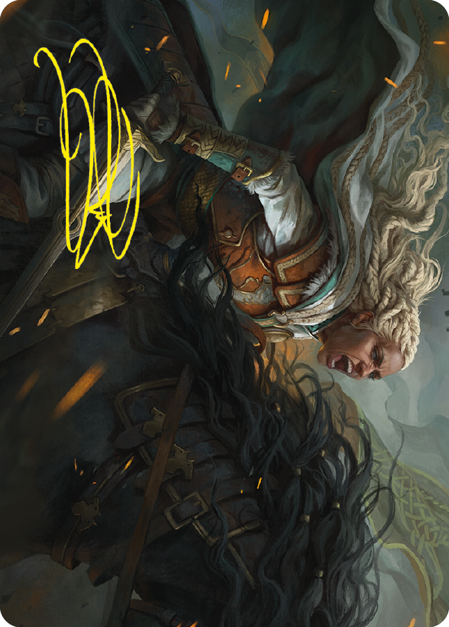 Eowyn, Fearless Knight Art Card (Gold-Stamped Signature) [The Lord of the Rings: Tales of Middle-earth Art Series] | Silver Goblin