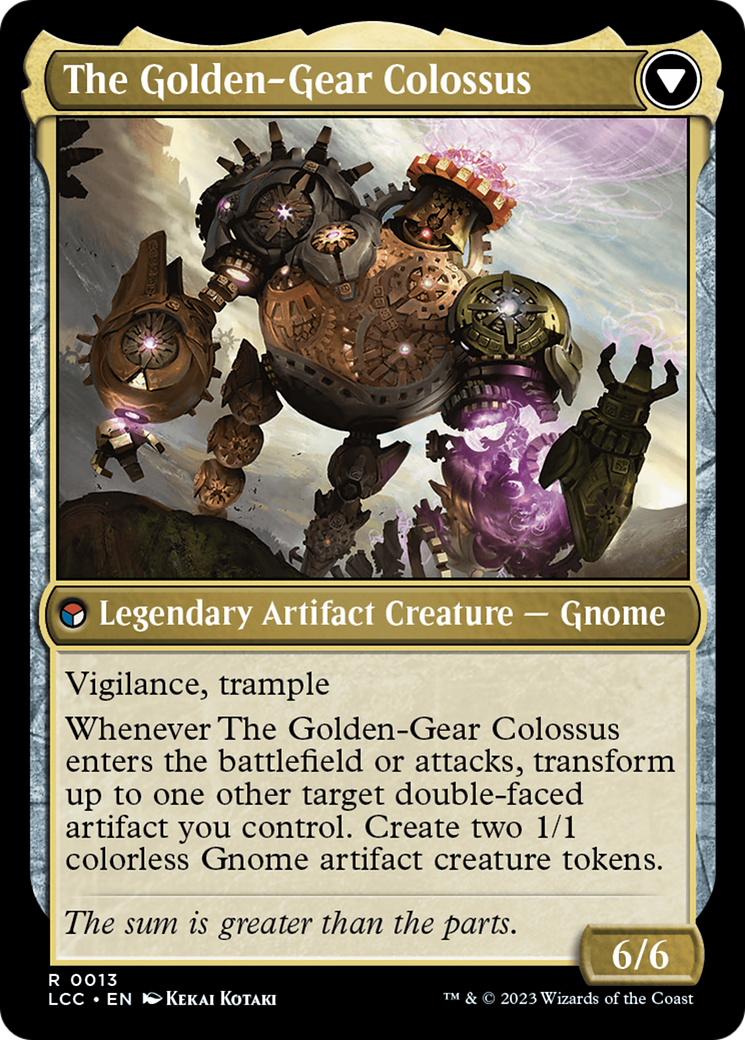 Tetzin, Gnome Champion // The Golden-Gear Colossus [The Lost Caverns of Ixalan Commander] | Silver Goblin