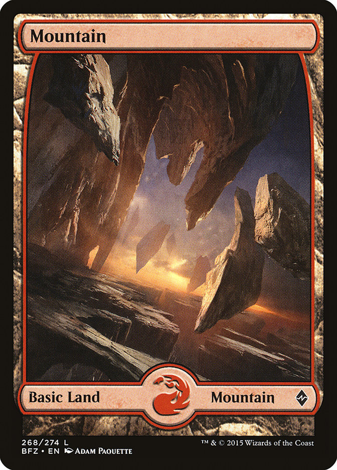 Mountain (268) (Full Art) [Battle for Zendikar] | Silver Goblin