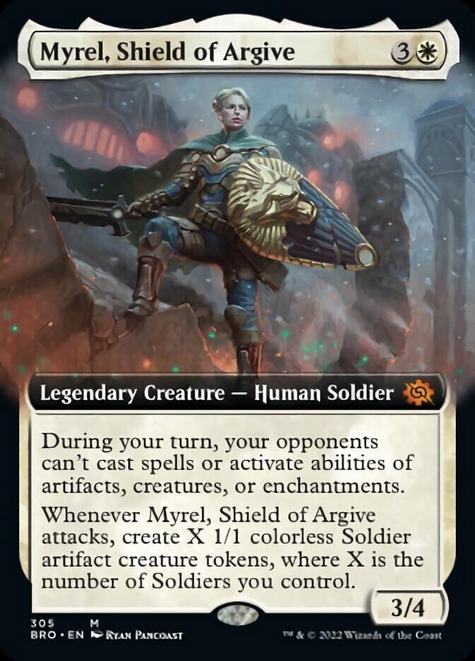 Myrel, Shield of Argive (Extended Art) [The Brothers' War] | Silver Goblin