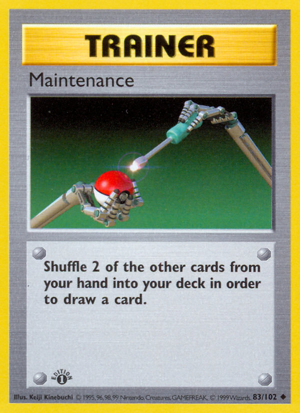 Maintenance (83/102) (Shadowless) [Base Set 1st Edition] | Silver Goblin