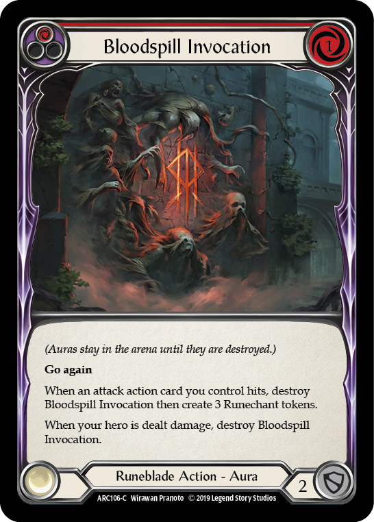 Bloodspill Invocation (Red) [ARC106-C] (Arcane Rising)  1st Edition Rainbow Foil | Silver Goblin
