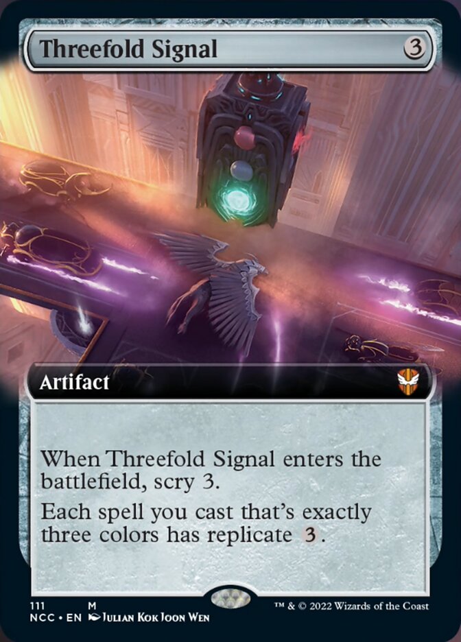 Threefold Signal (Extended Art) [Streets of New Capenna Commander] | Silver Goblin