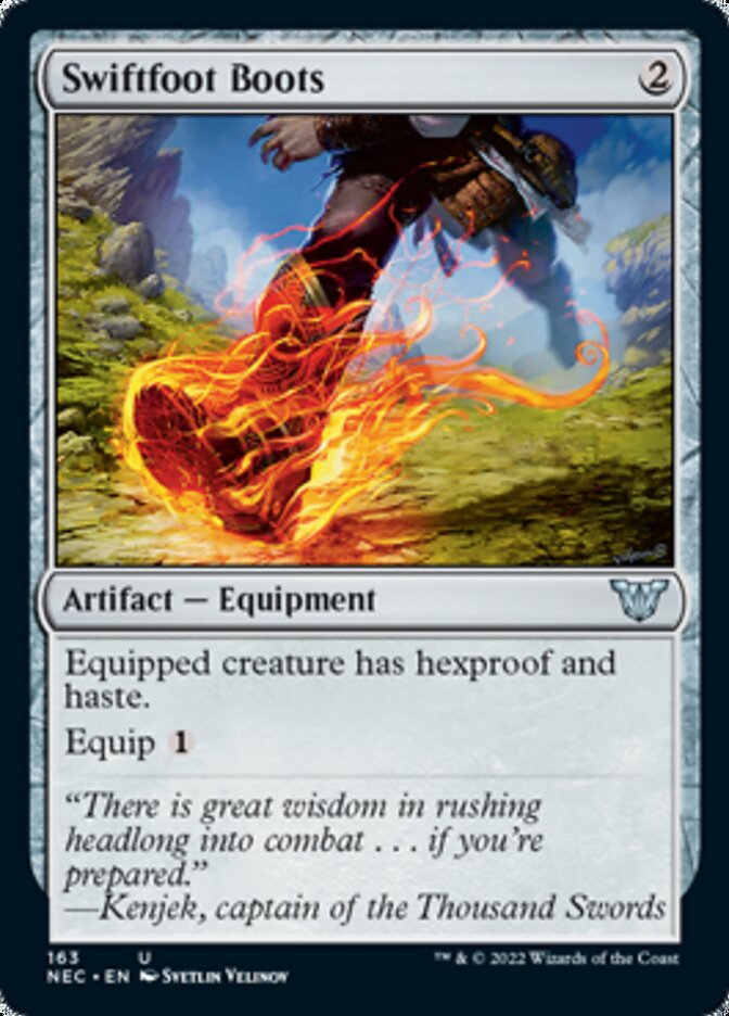 Swiftfoot Boots [Kamigawa: Neon Dynasty Commander] | Silver Goblin