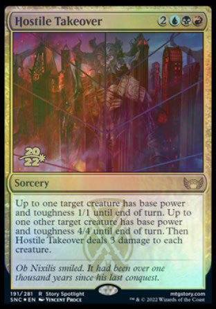 Hostile Takeover [Streets of New Capenna Prerelease Promos] | Silver Goblin