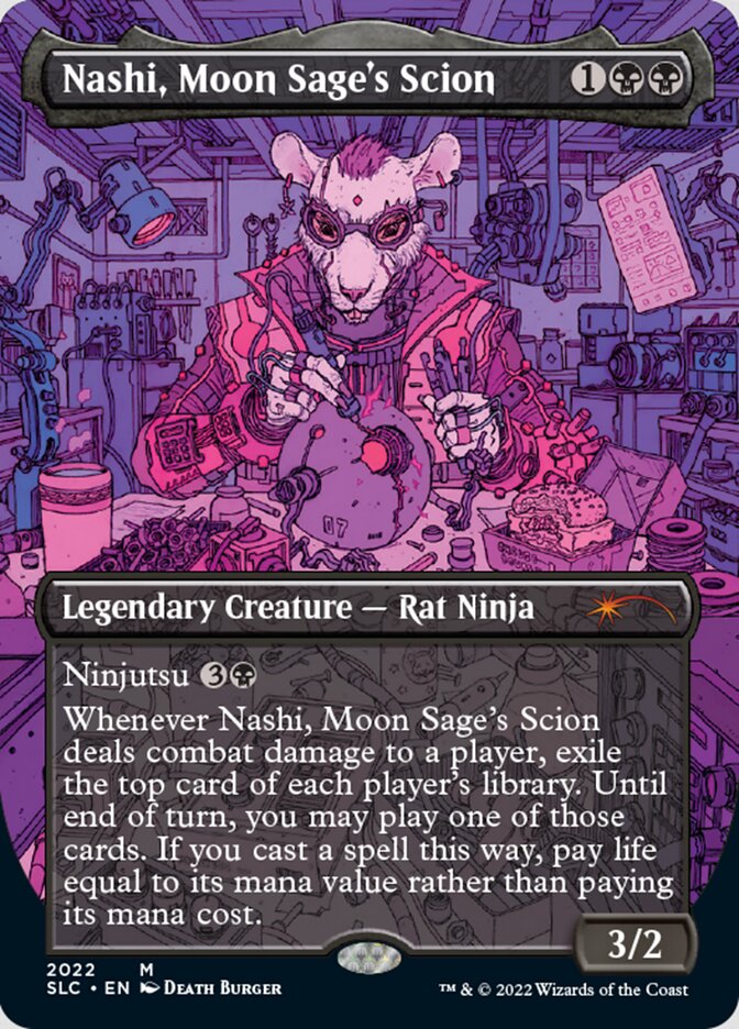 Nashi, Moon Sage's Scion (Borderless) [Secret Lair 30th Anniversary Countdown Kit] | Silver Goblin