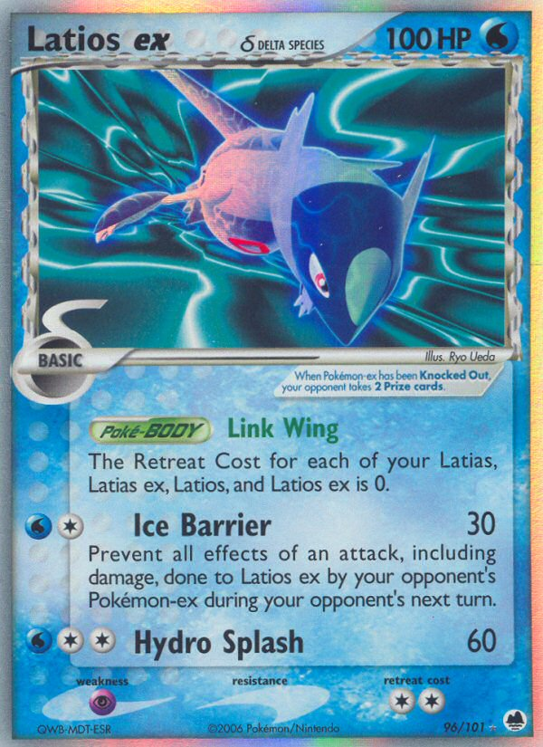 Latios ex (96/101) (Delta Species) [EX: Dragon Frontiers] | Silver Goblin