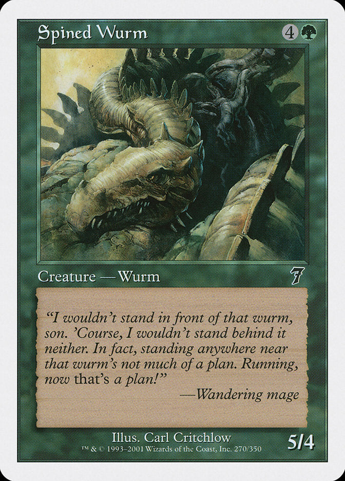 Spined Wurm [Seventh Edition] | Silver Goblin