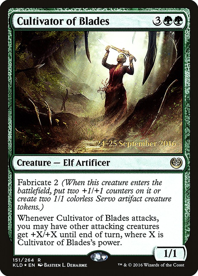 Cultivator of Blades [Kaladesh Prerelease Promos] | Silver Goblin