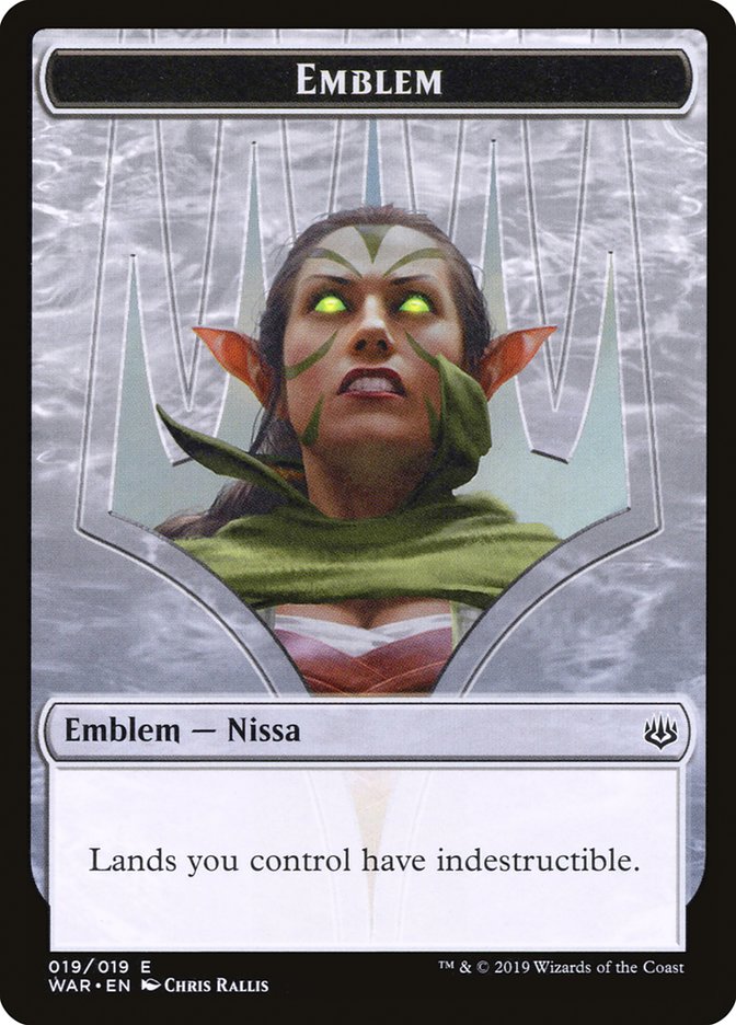 Nissa, Who Shakes the World Emblem [War of the Spark Tokens] | Silver Goblin