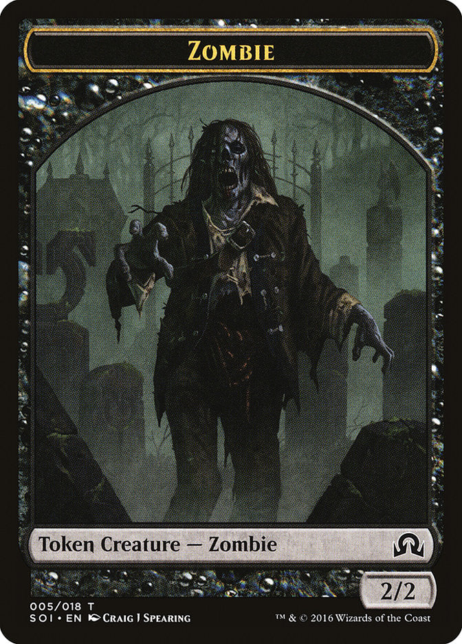 Zombie Token [Shadows over Innistrad Tokens] | Silver Goblin