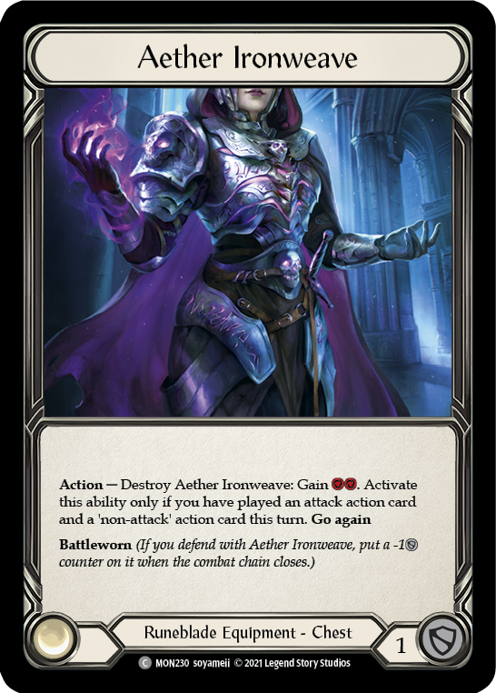 Aether Ironweave [MON230-CF] (Monarch)  1st Edition Cold Foil | Silver Goblin