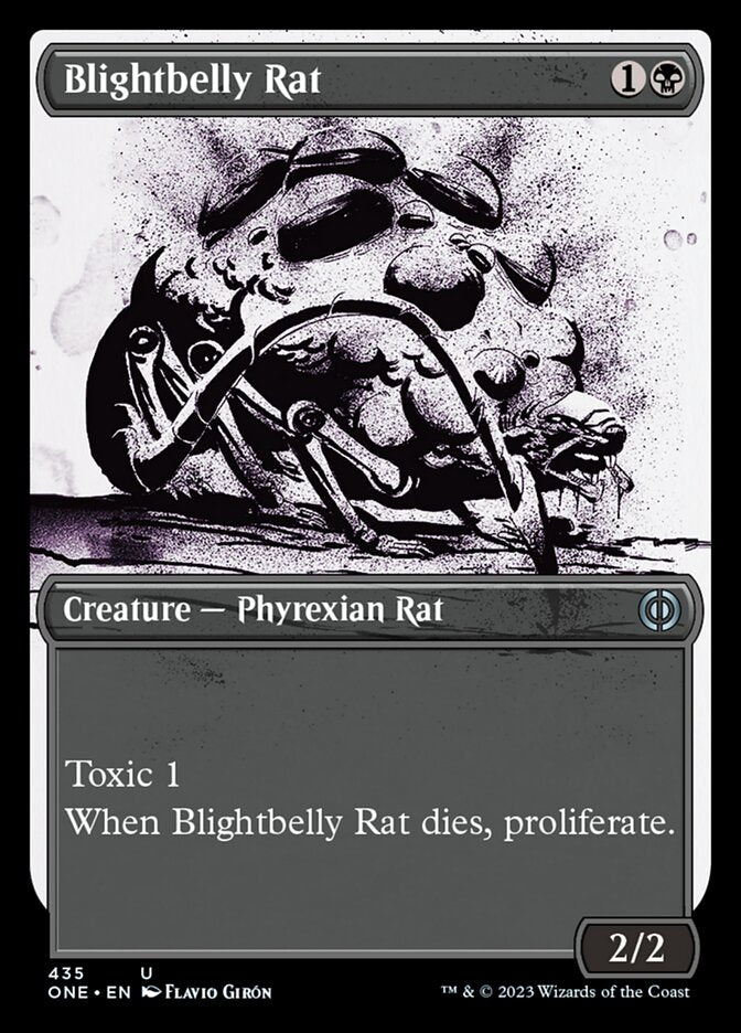 Blightbelly Rat (Showcase Ichor Step-and-Compleat Foil) [Phyrexia: All Will Be One] | Silver Goblin