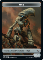 Myr // Powerstone Double-Sided Token [The Brothers' War Commander Tokens] | Silver Goblin