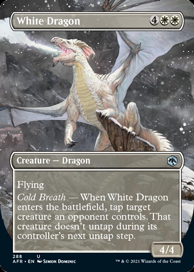 White Dragon (Borderless Alternate Art) [Dungeons & Dragons: Adventures in the Forgotten Realms] | Silver Goblin