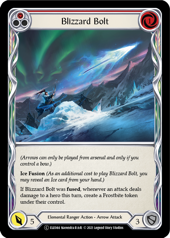 Blizzard Bolt (Red) [U-ELE044] (Tales of Aria Unlimited)  Unlimited Rainbow Foil | Silver Goblin