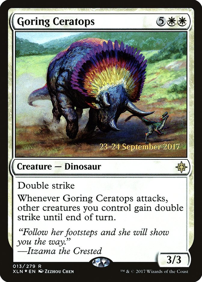 Goring Ceratops [Ixalan Prerelease Promos] | Silver Goblin