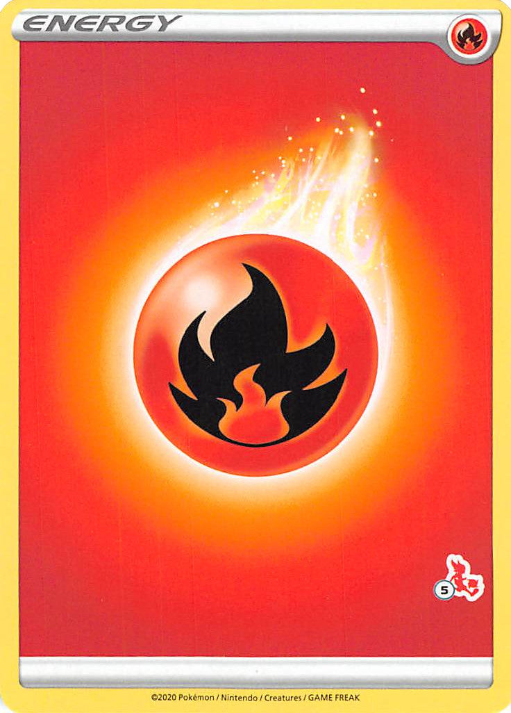 Fire Energy (Cinderace Stamp #5) [Battle Academy 2022] | Silver Goblin