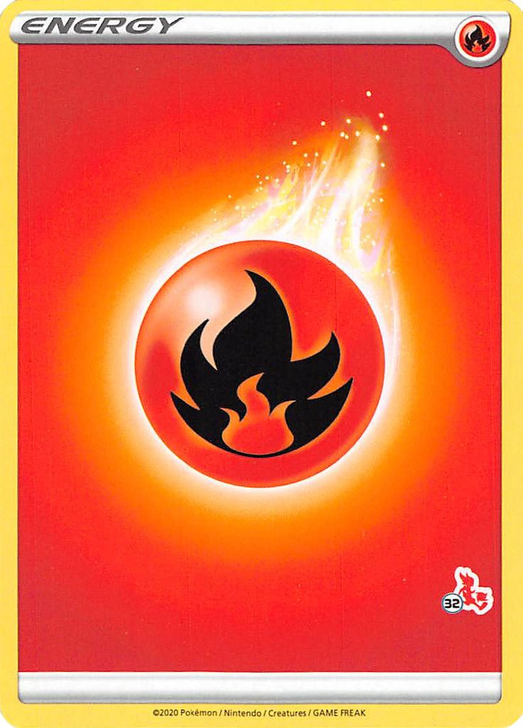 Fire Energy (Cinderace Stamp #32) [Battle Academy 2022] | Silver Goblin