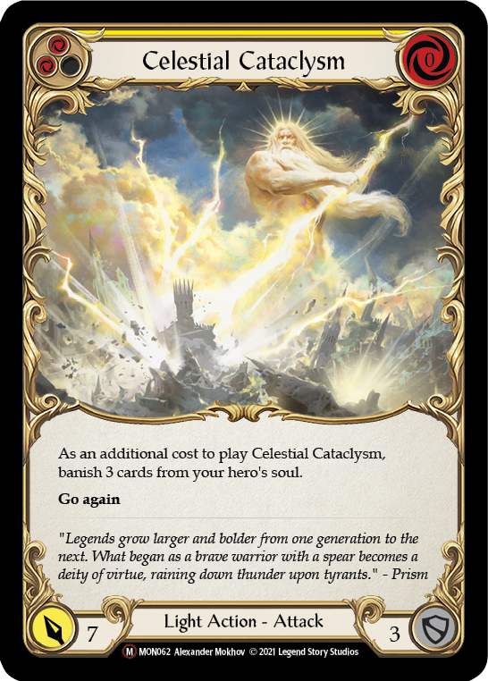 Celestial Cataclysm [U-MON062-RF] (Monarch Unlimited)  Unlimited Rainbow Foil | Silver Goblin