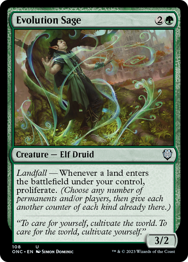 Evolution Sage [Phyrexia: All Will Be One Commander] | Silver Goblin