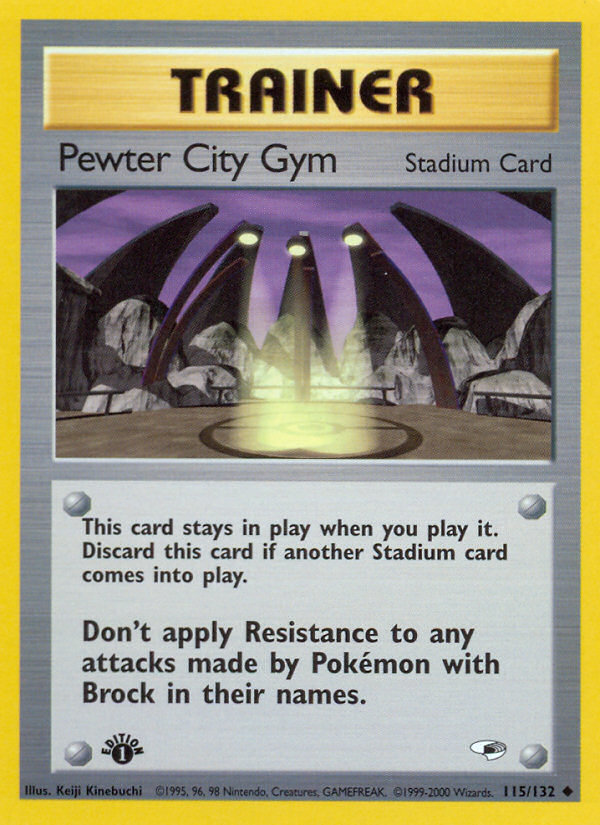 Pewter City Gym (115/132) [Gym Heroes 1st Edition] | Silver Goblin