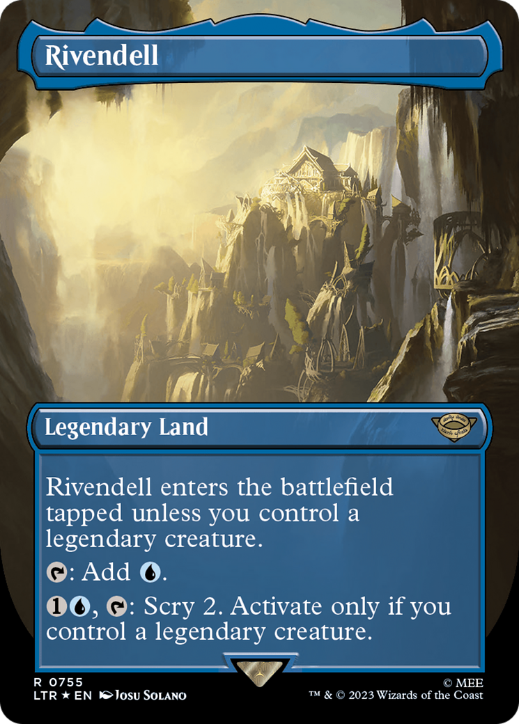 Rivendell (Borderless) (Surge Foil) [The Lord of the Rings: Tales of Middle-Earth] | Silver Goblin