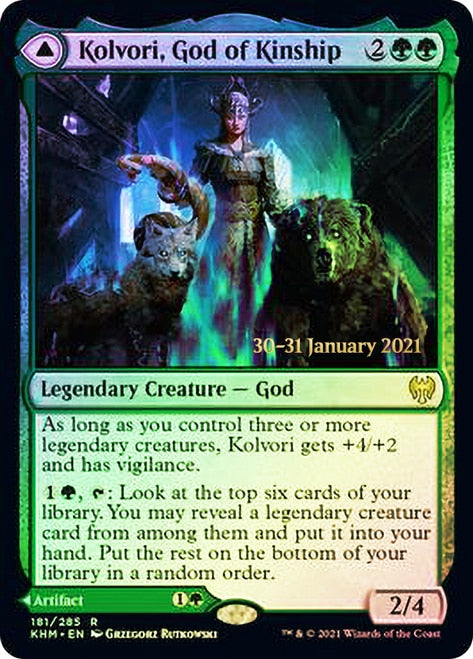 Kolvori, God of Kinship // The Ringhart Crest [Kaldheim Prerelease Promos] | Silver Goblin